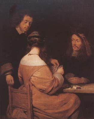 TERBORCH, Gerard The Card-Players (mk08) oil painting picture